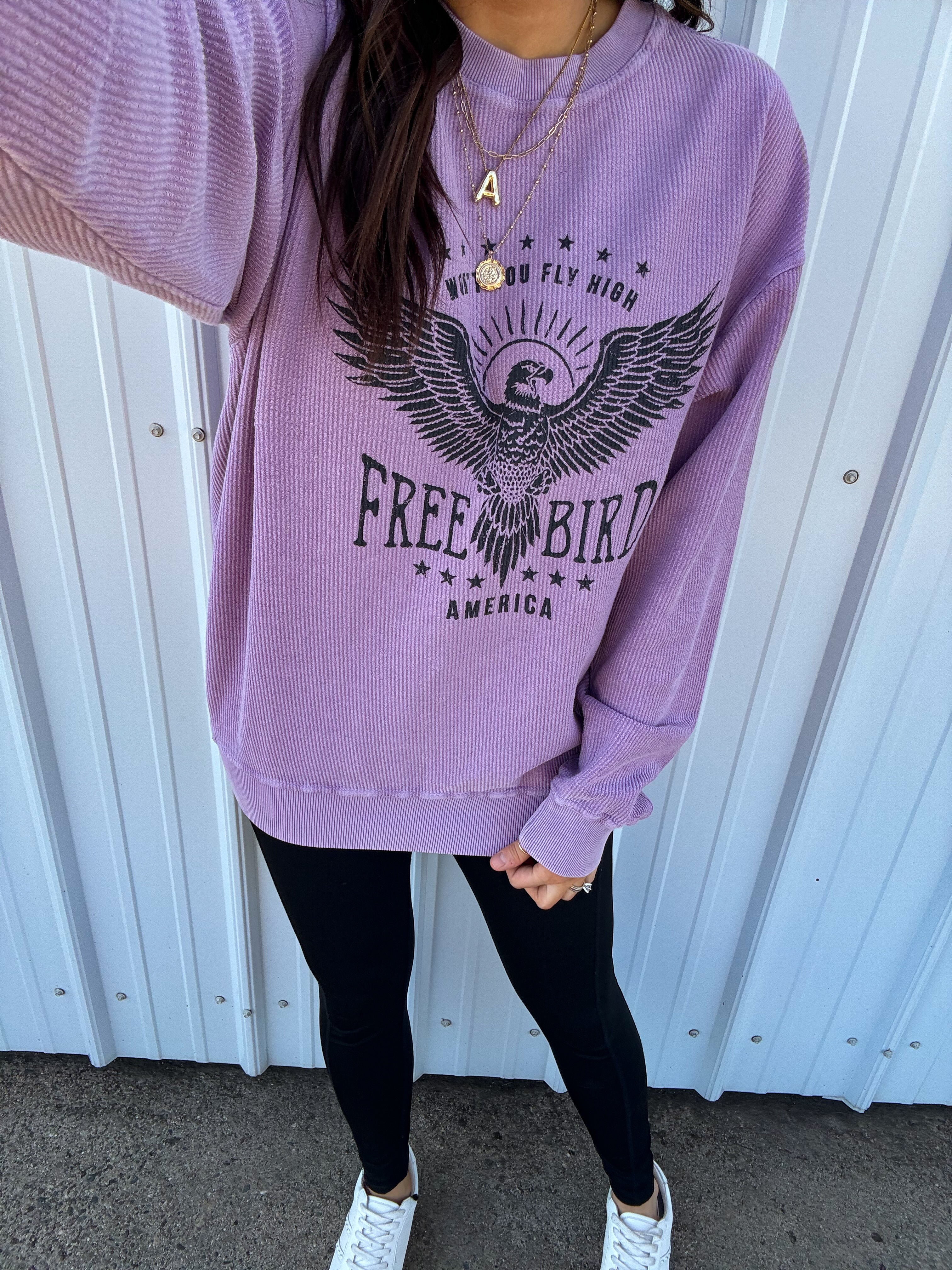 Freebird Lavender Corded Sweatshirt