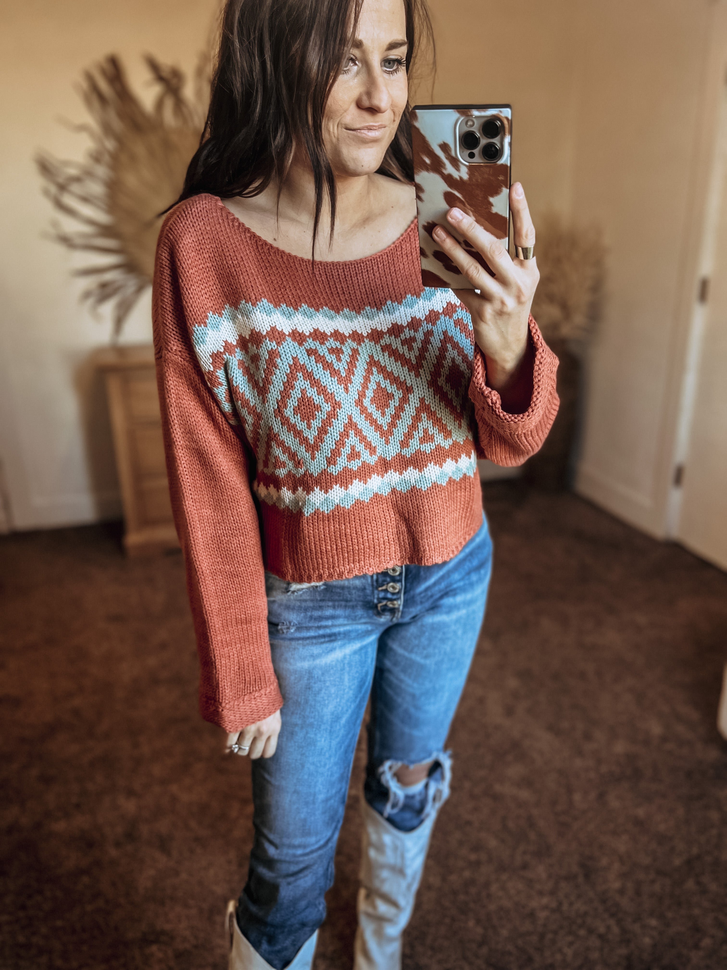 Hold My Halo Terracotta Sweater