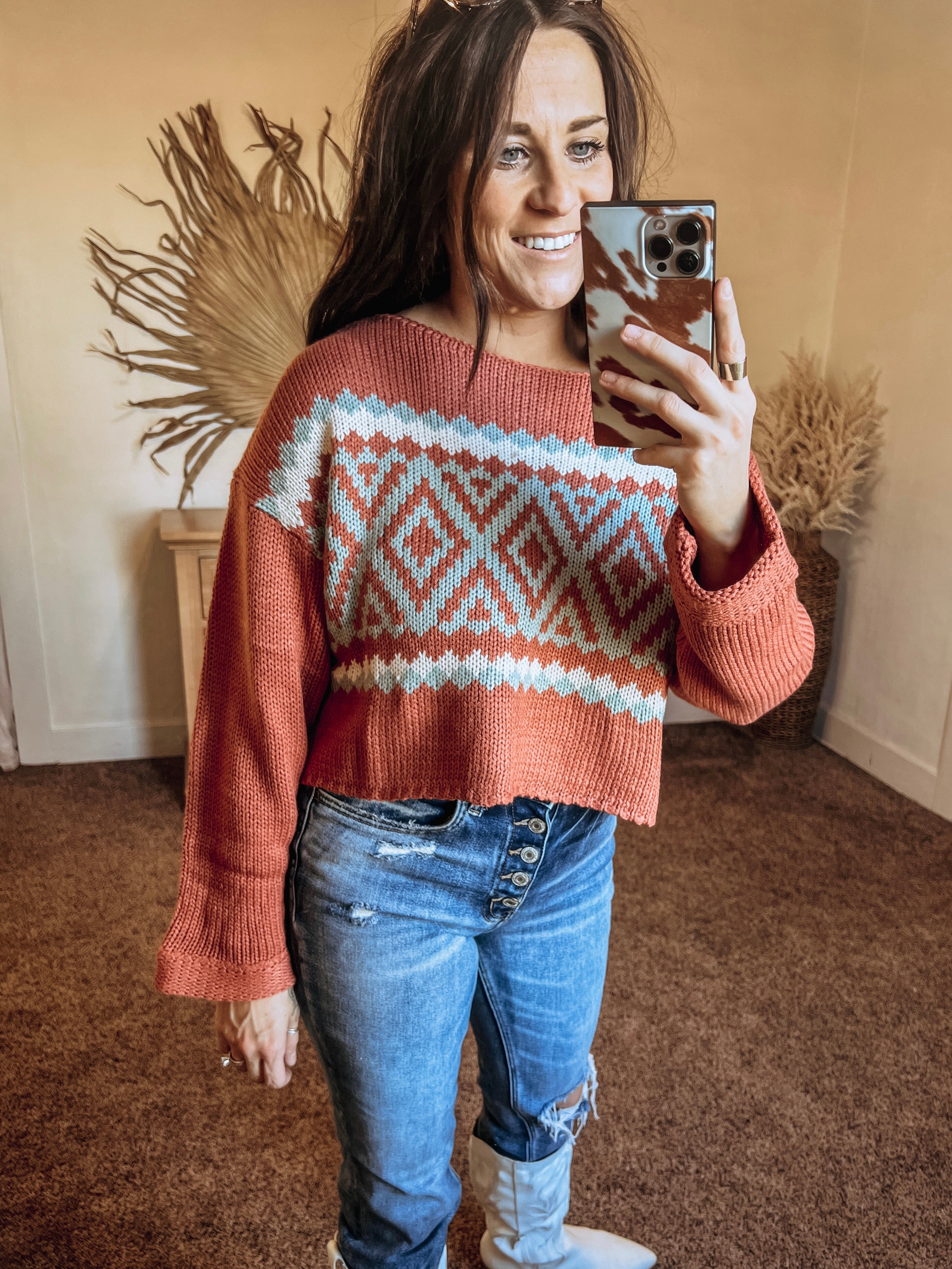 Hold My Halo Terracotta Sweater