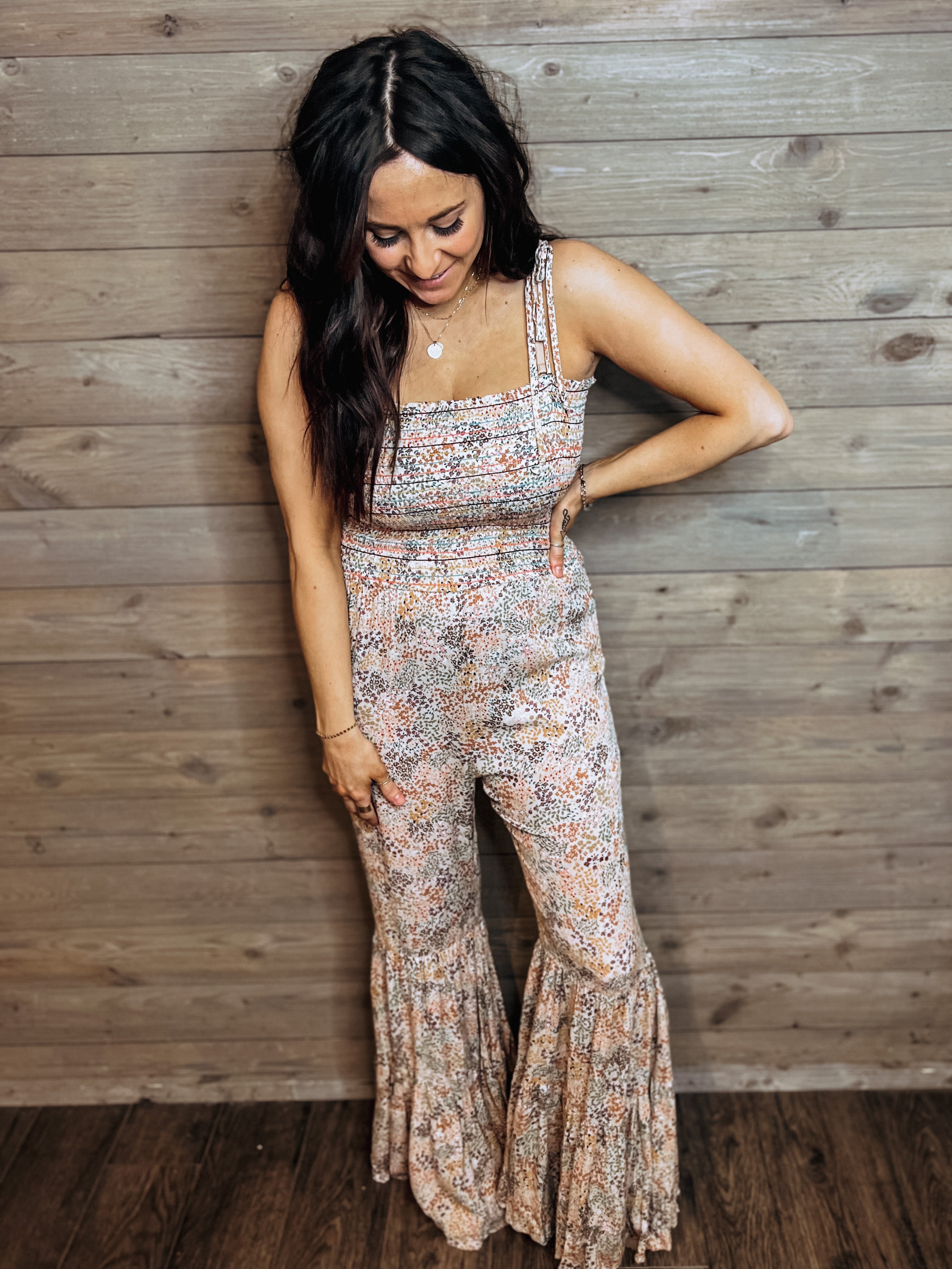 Dancin' in the Country Boho Floral Jumpsuit