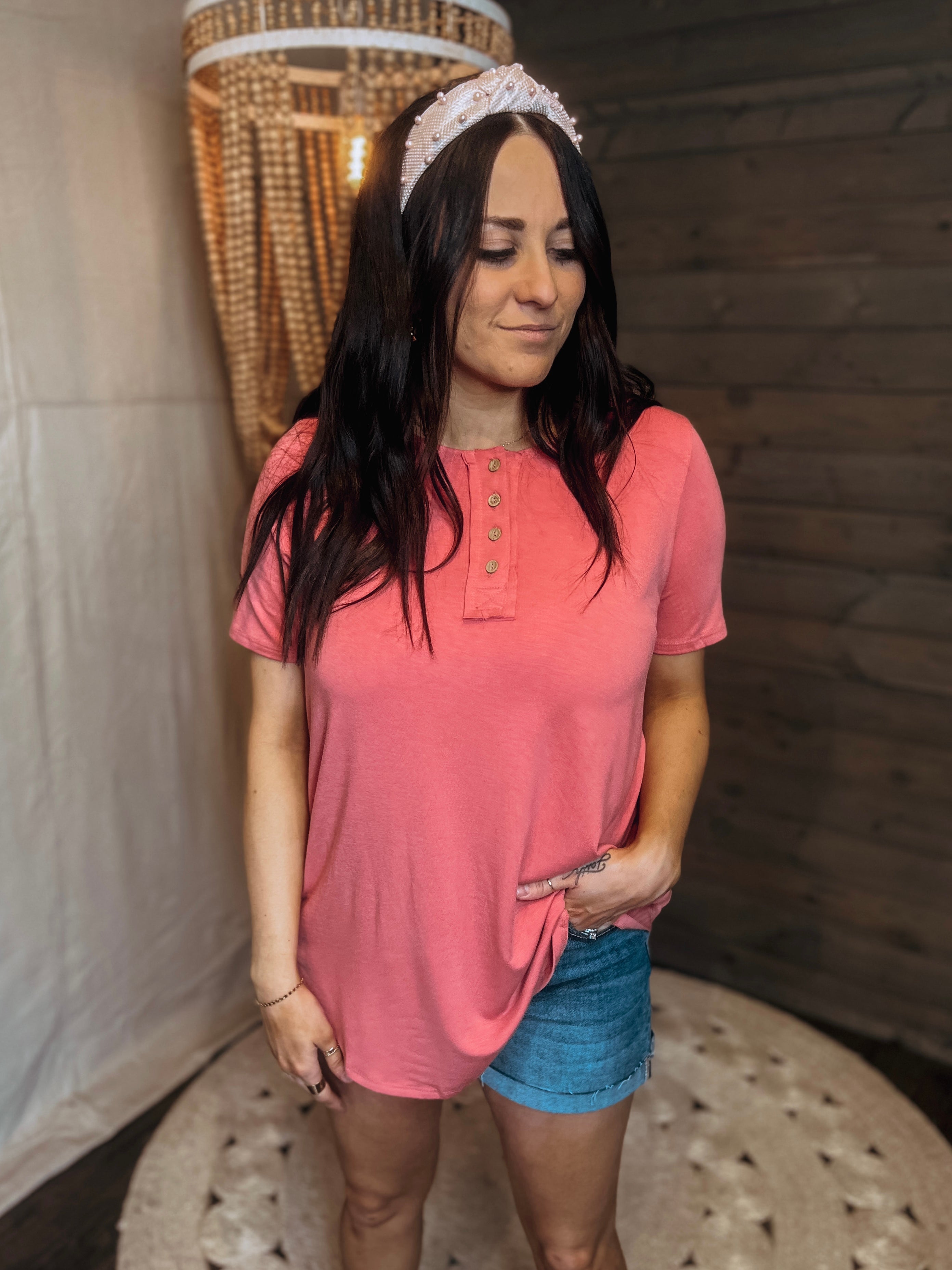 I'll Be Loving You Button Front Tops *4 COLORS*
