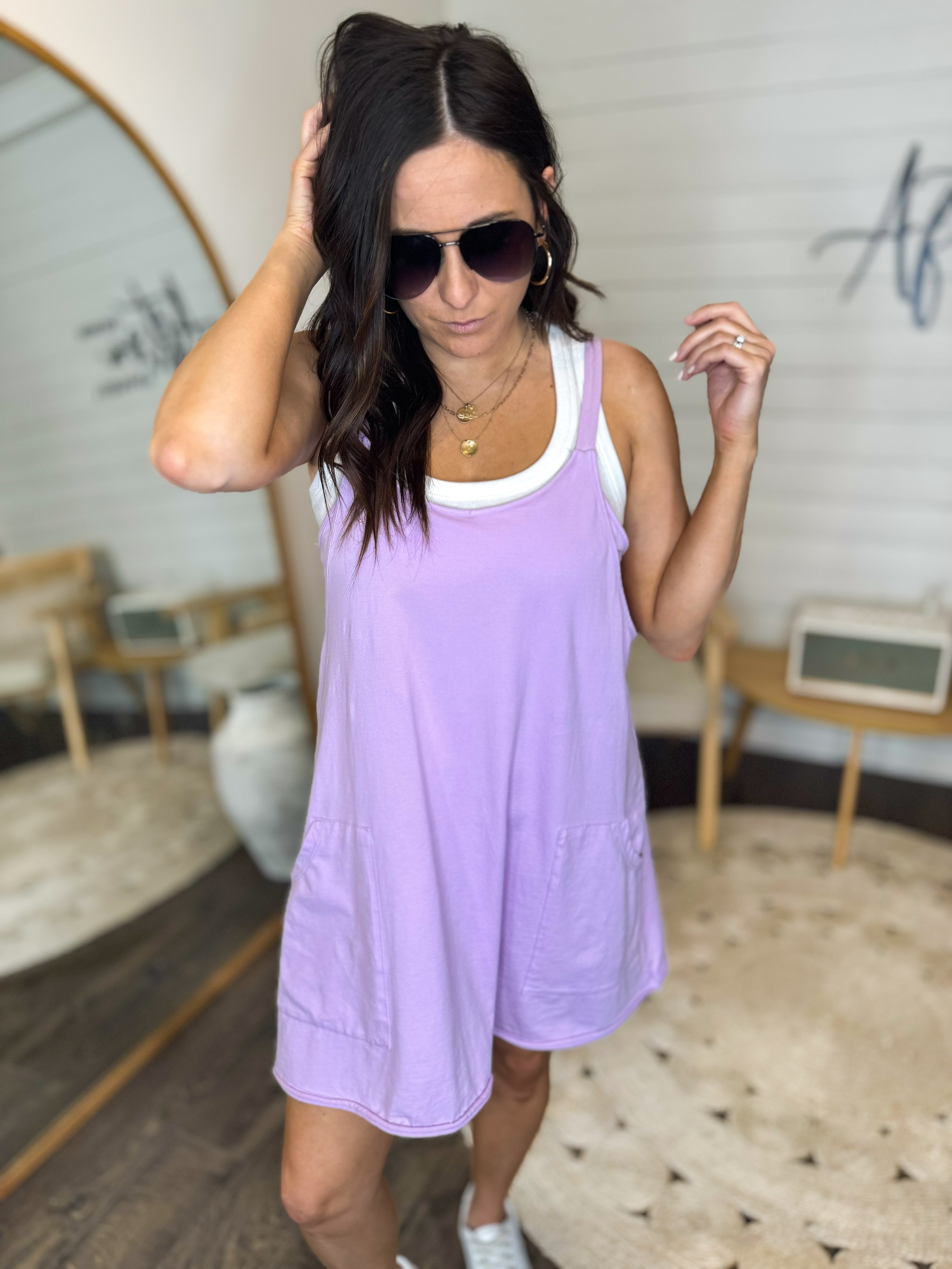 Candy Orchid Tennis Romper Dress