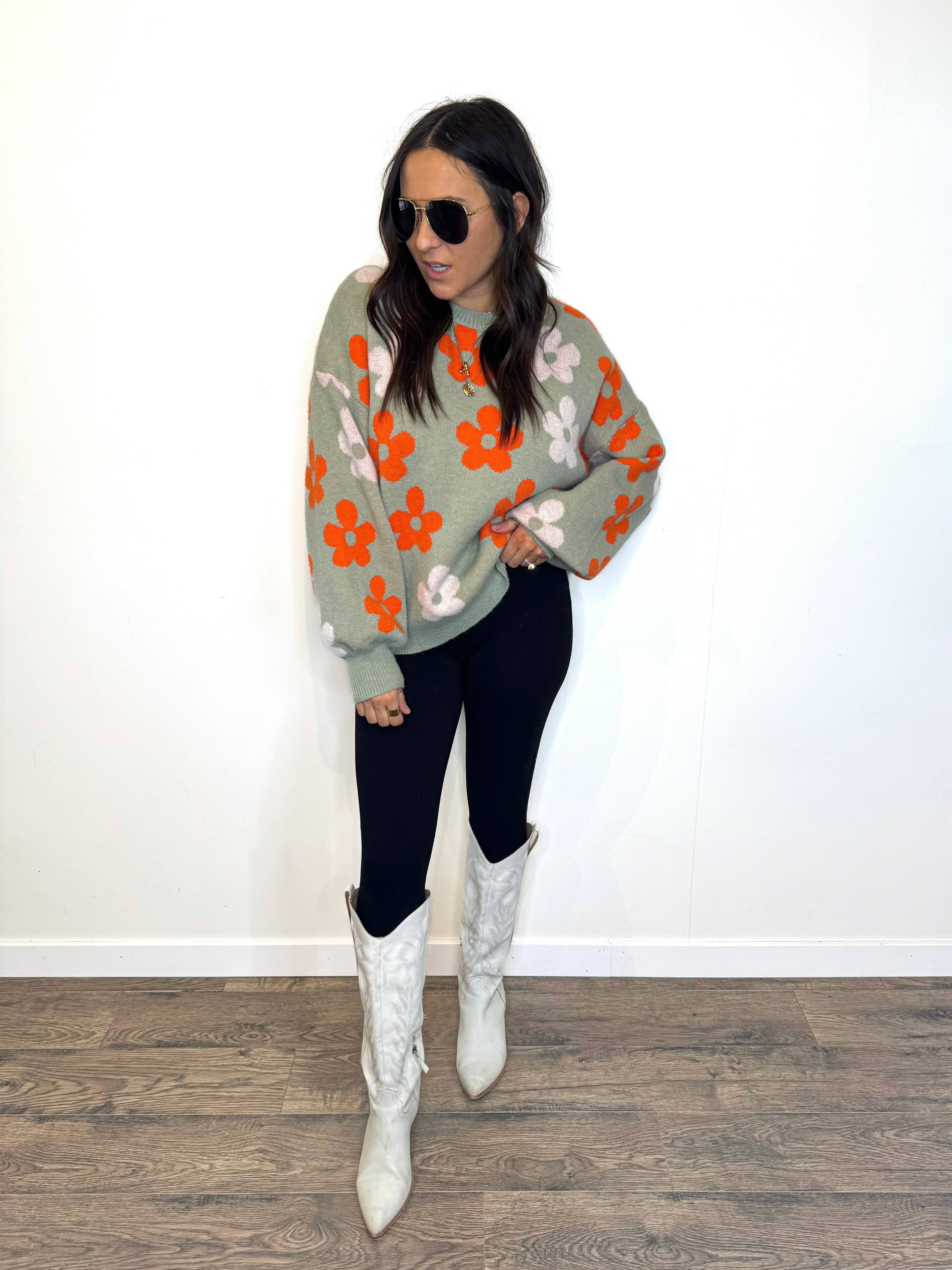 Sounds Like Something I'd Do Daisy Floral Sweater