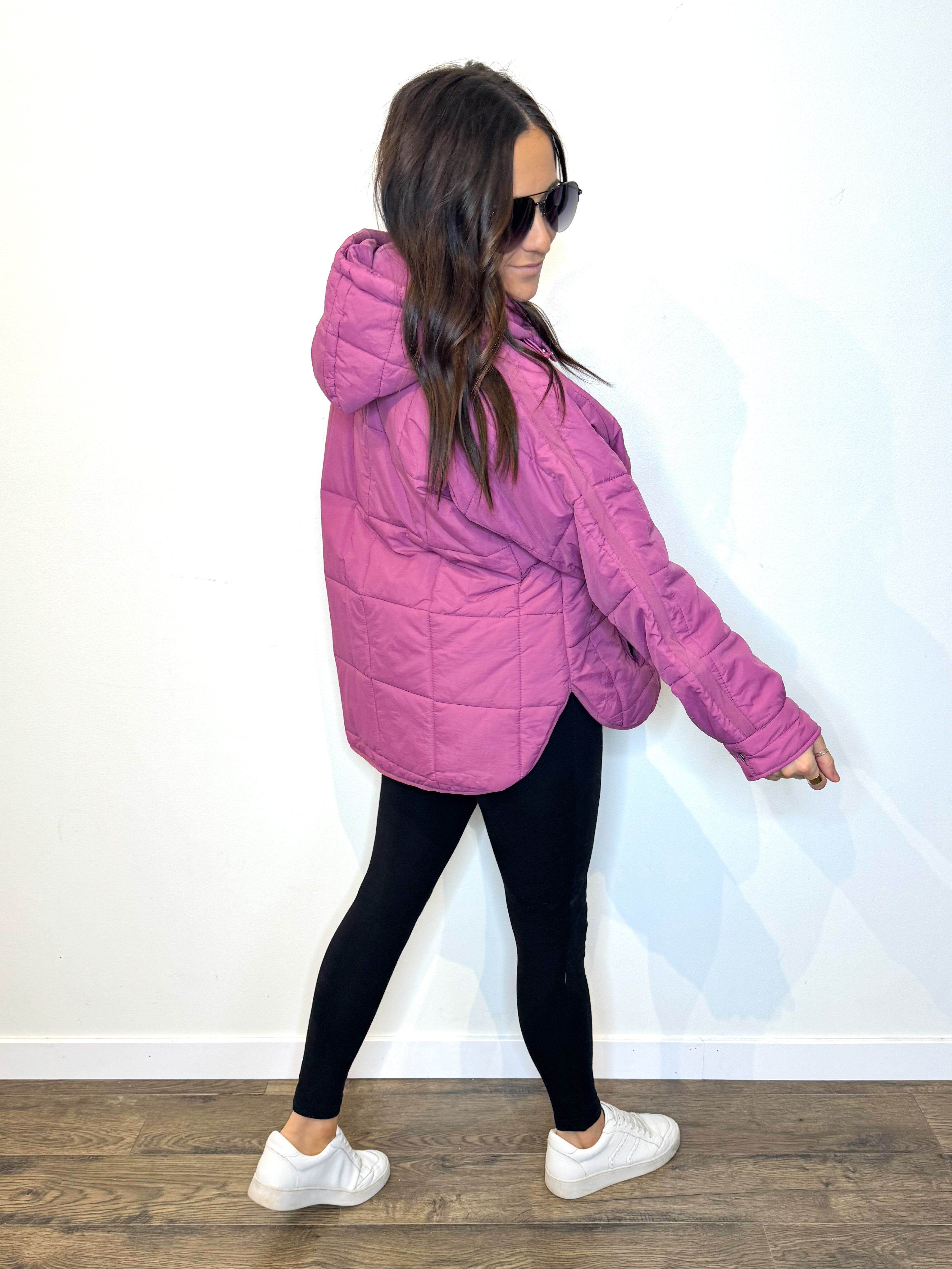 Powder Princess Pullover Puffer- FUSCHIA