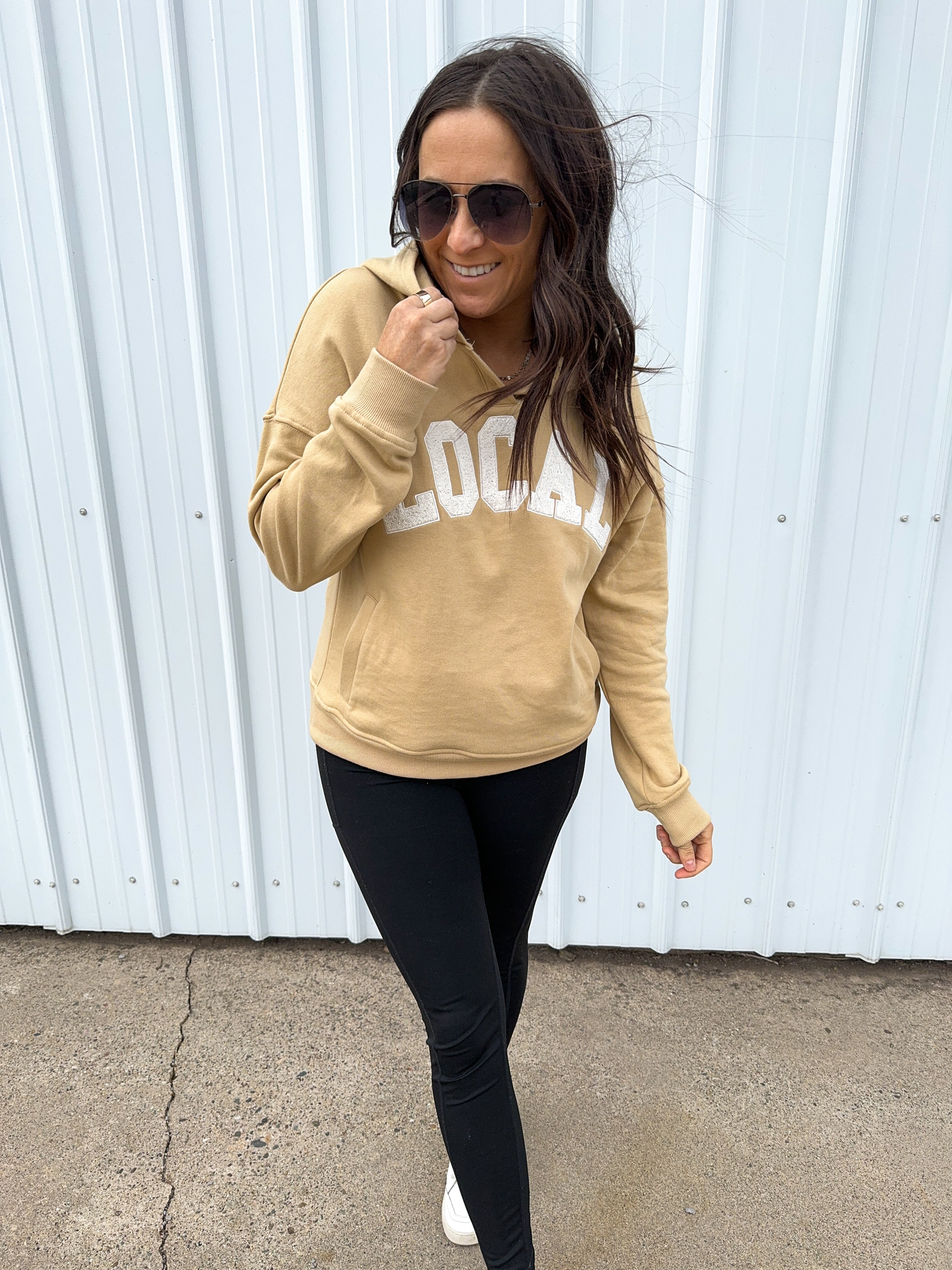 “Local” Dusty Banana Varsity Hoodie