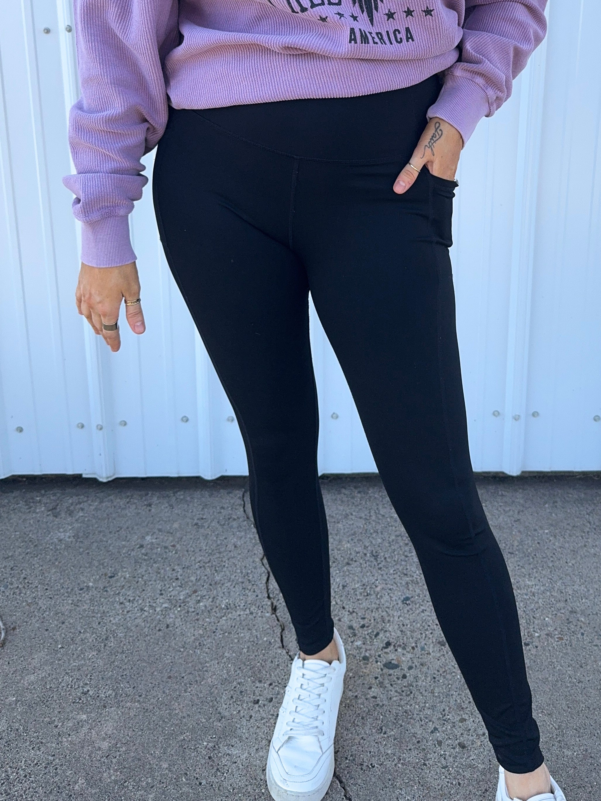 Bigger Mistakes Sleek Athleisure Leggings with Pockets