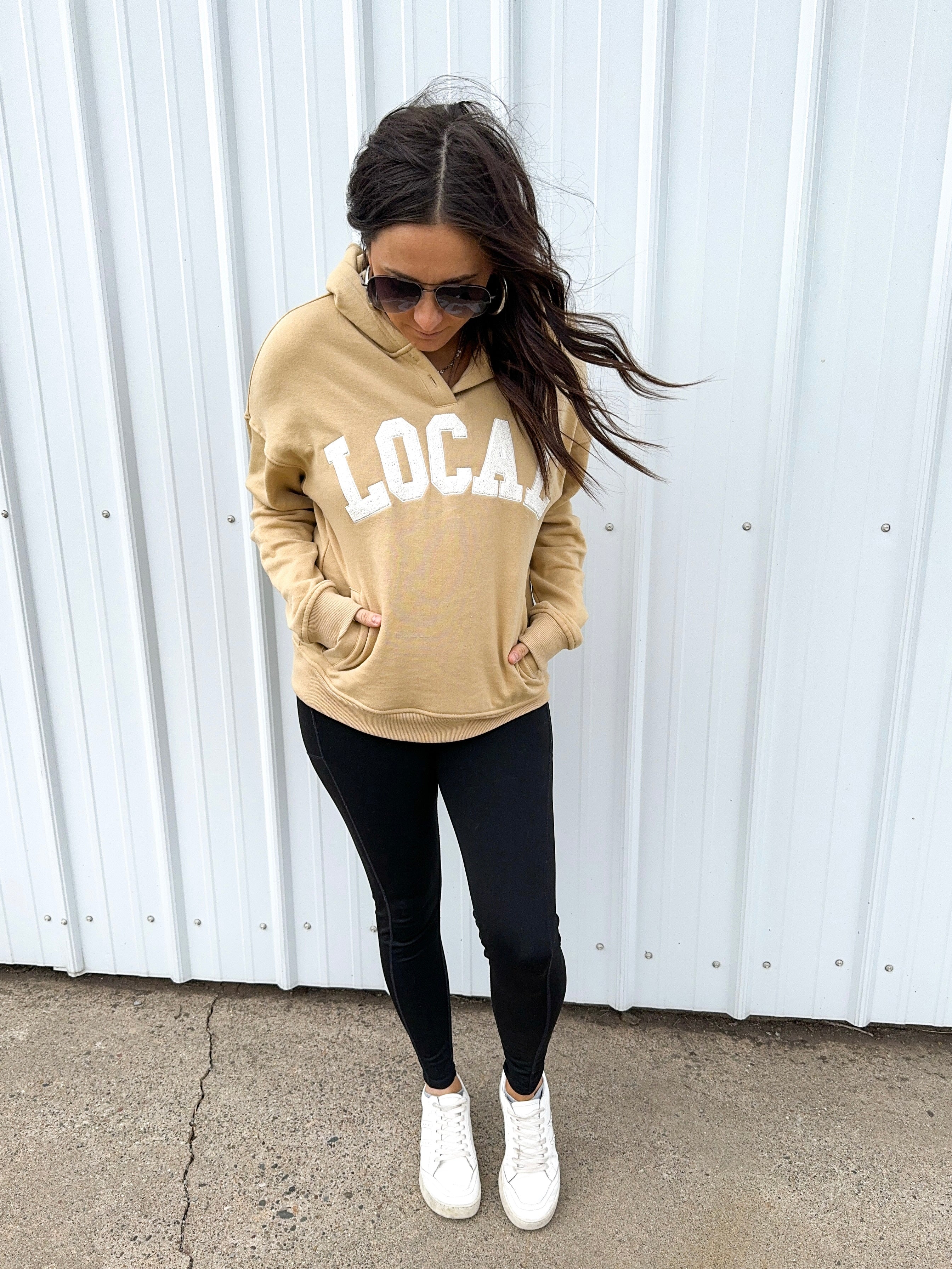 “Local” Dusty Banana Varsity Hoodie