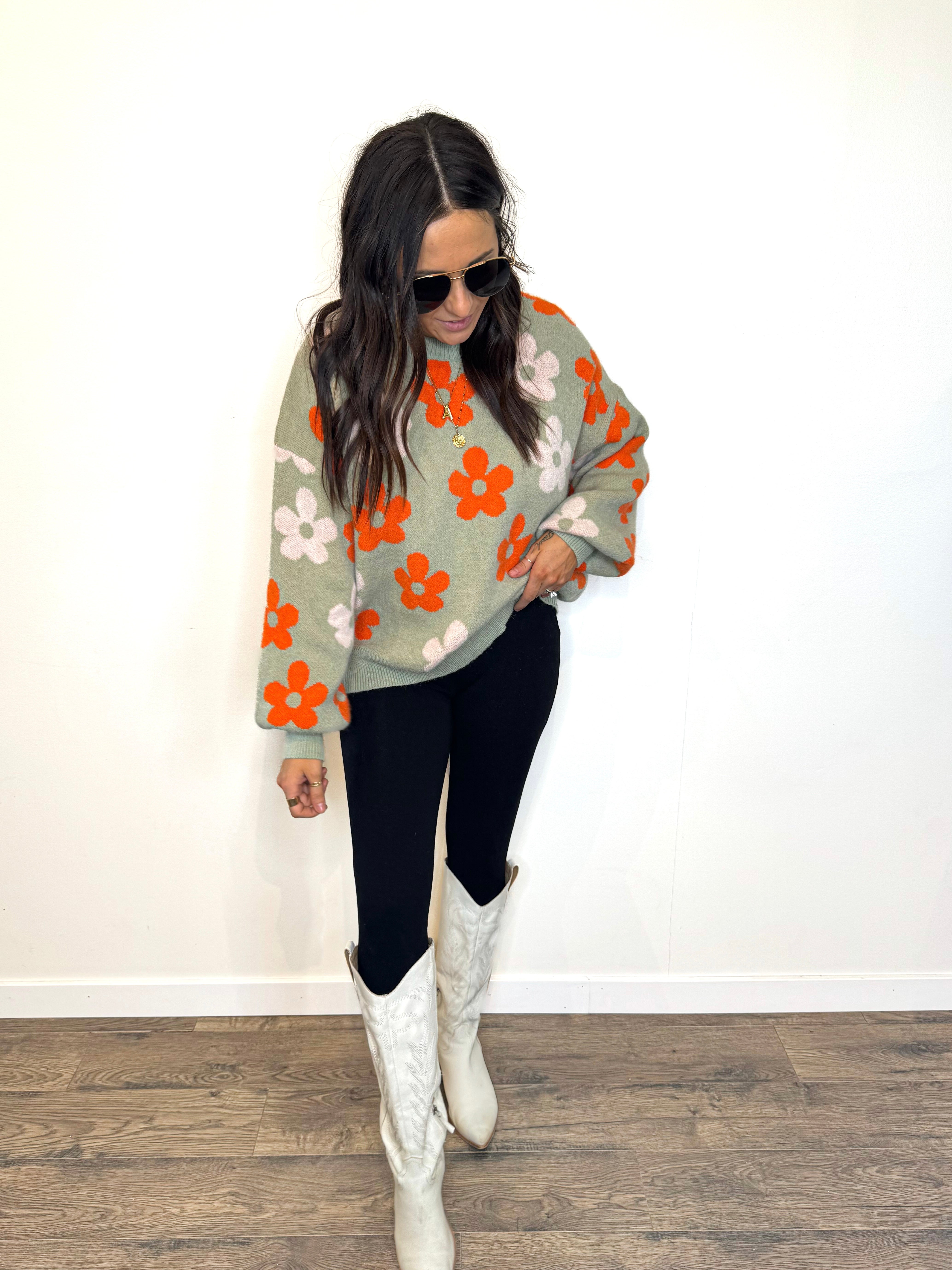 Sounds Like Something I'd Do Daisy Floral Sweater