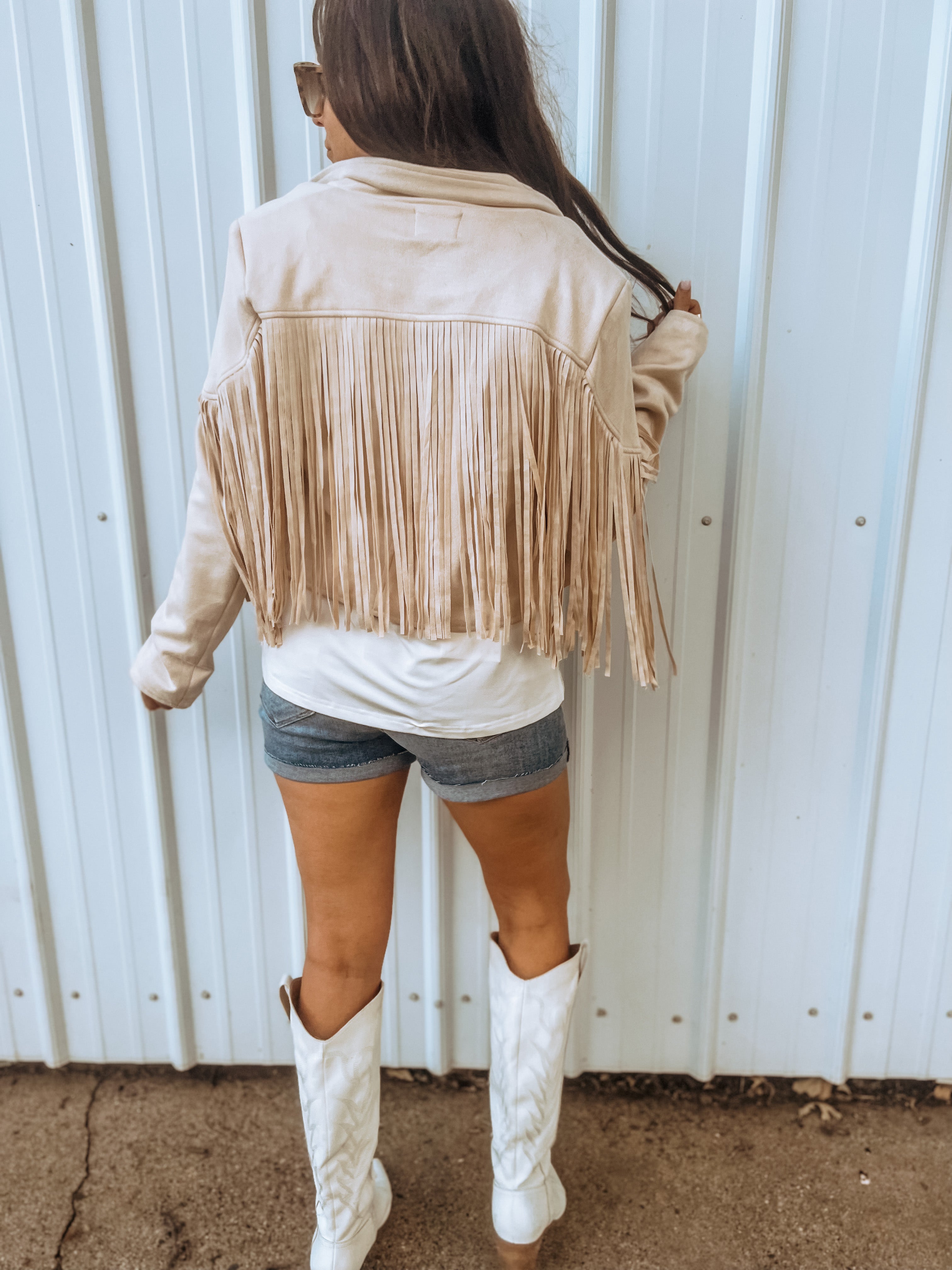 World on Fire Suede Fringe Jacket