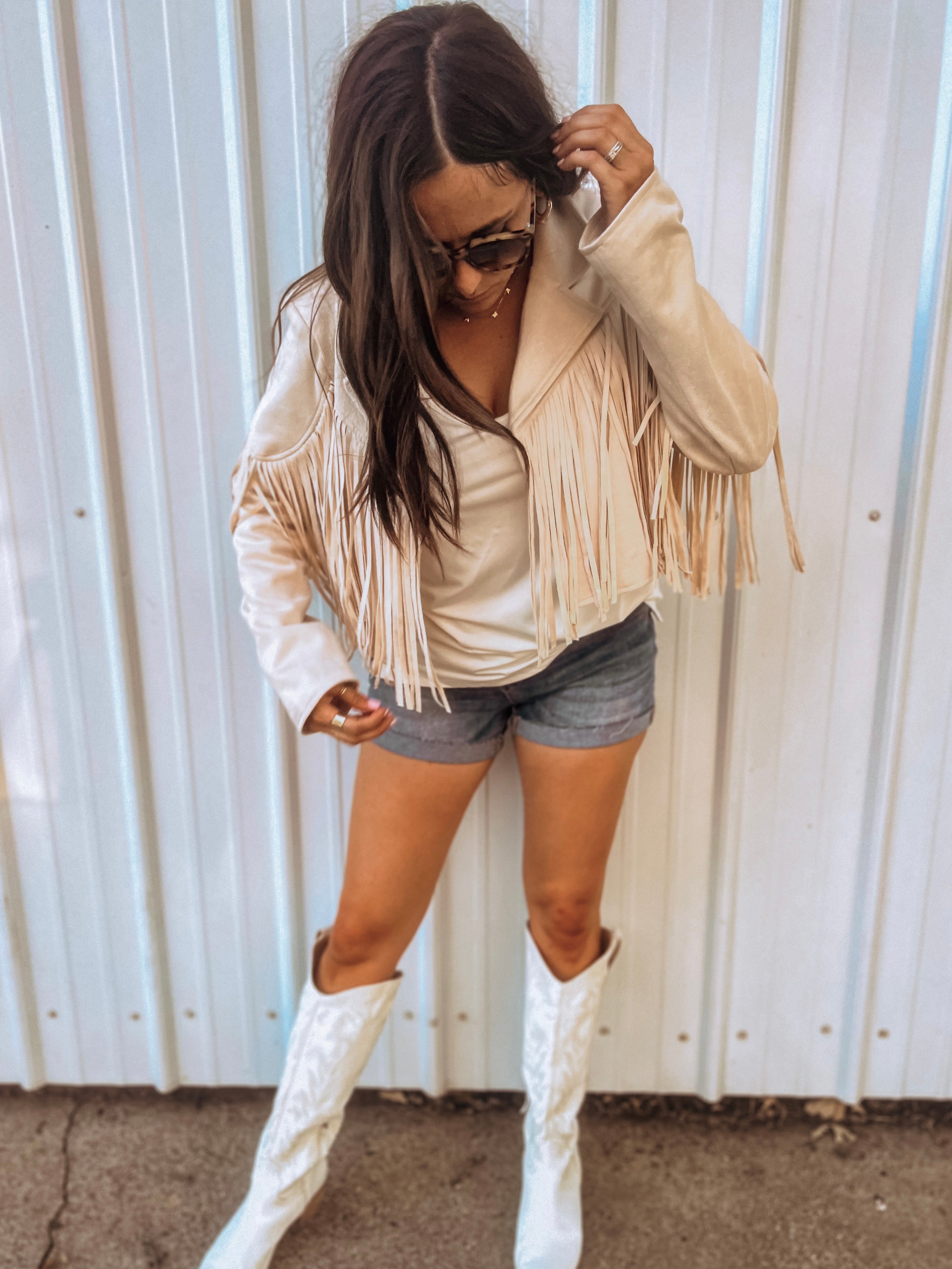 World on Fire Suede Fringe Jacket