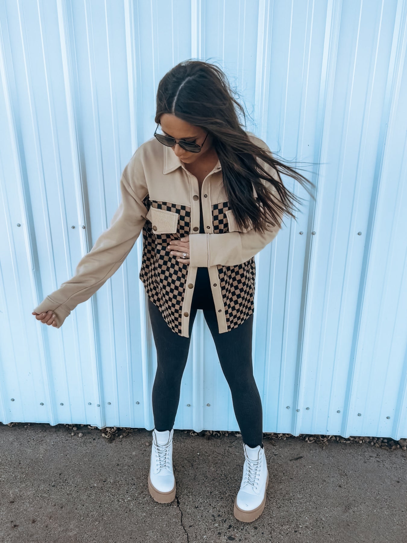 Every Night Every Morning Cream Combat Boots Afton Avenue Apparel