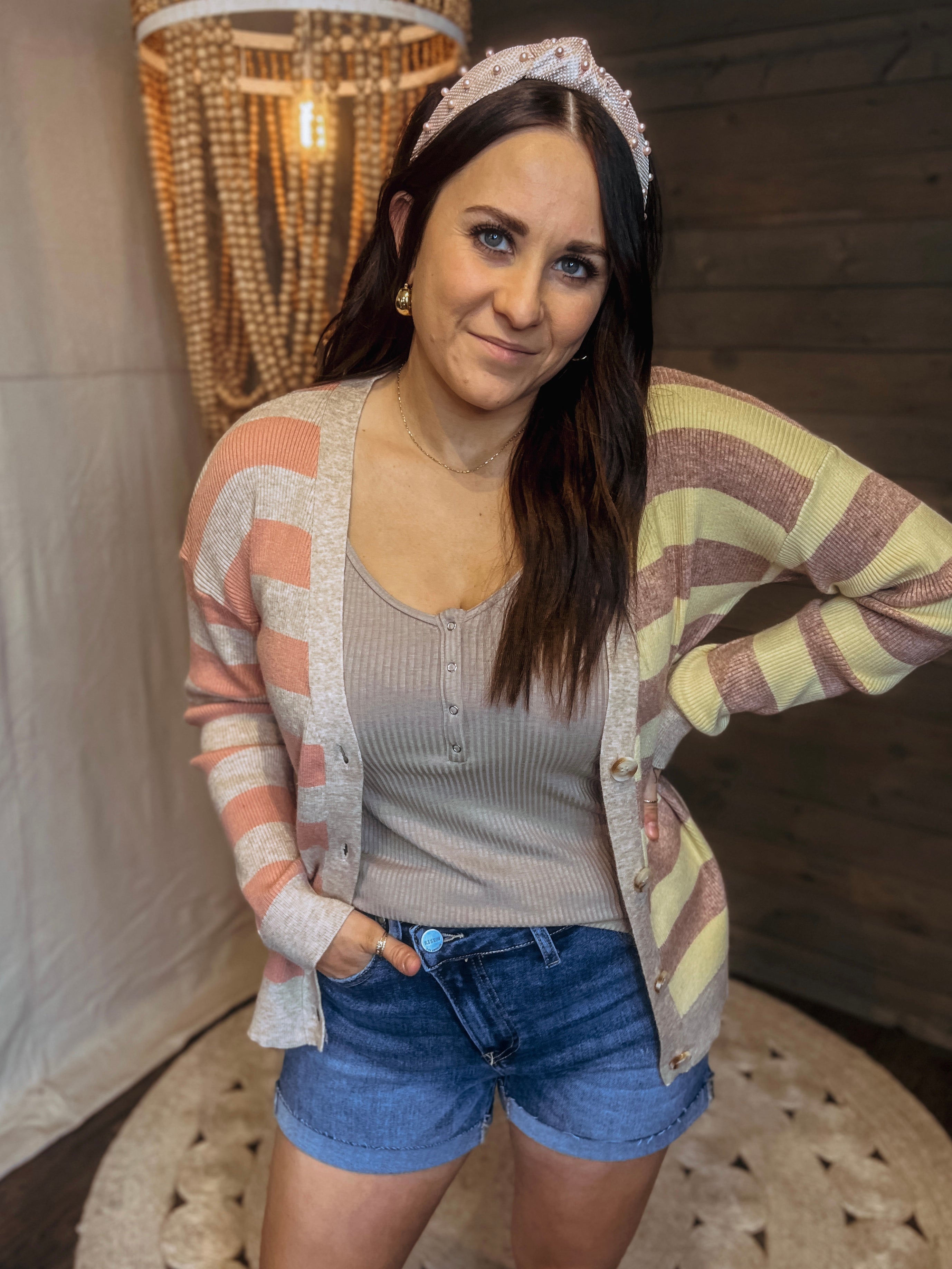 Amen To That Striped Cardi