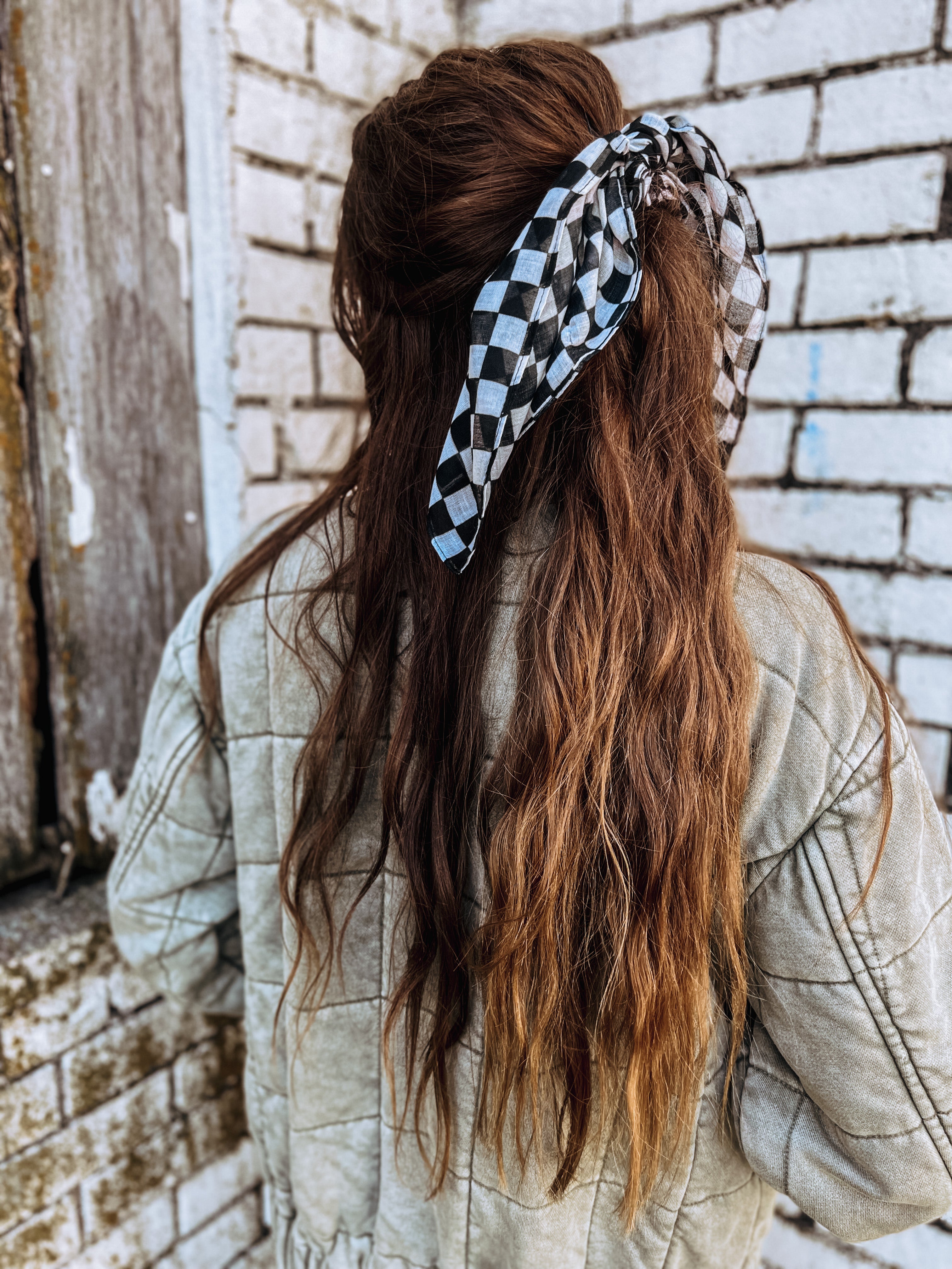Pass It On Checkered Bandana